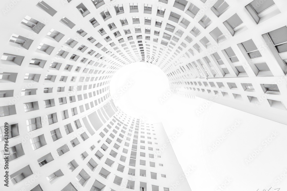 Poster black and white image of a building, suitable for architectural projects