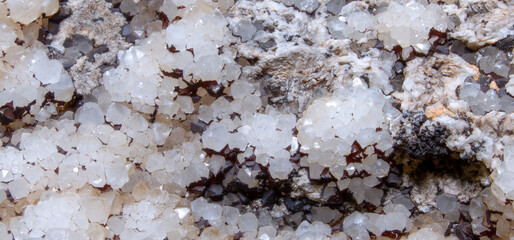 Detail of the crystalline quartz rock structure