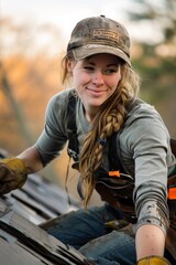 woman roofer 