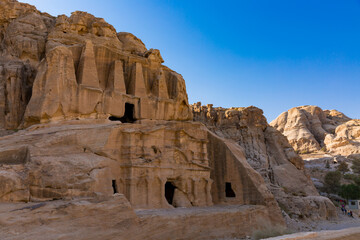 The Bab as-Siq Triclinium in Petra Archeological site in Jordan