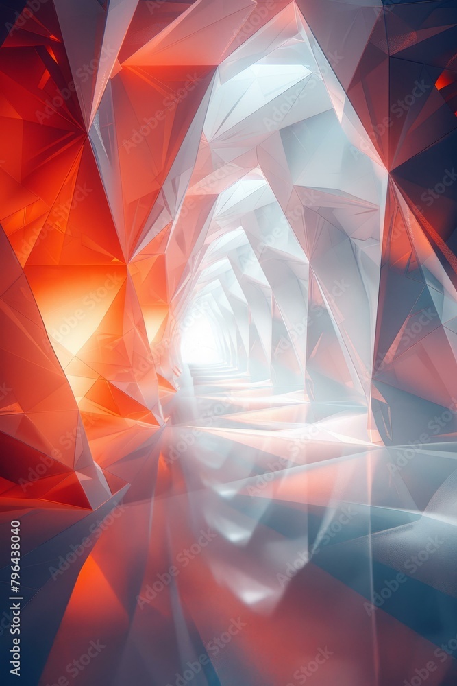 Poster b'Mystical red and white crystal cave'