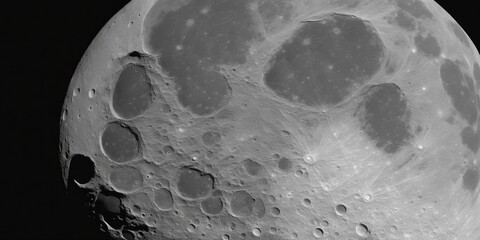 Lunar image showcase the surface features of the Moon, including craters, mountains, valleys, and plains