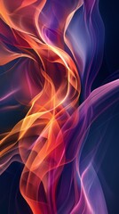 b'Colorful abstract background with smooth blurred light curves'