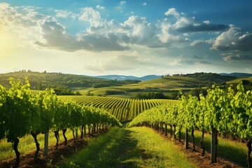 Fototapeta na wymiar b'Vineyard in Tuscany, Italy'