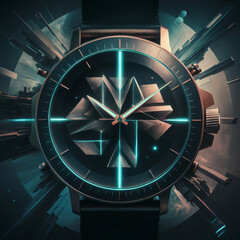 futuristic watch - captivating abstract artwork