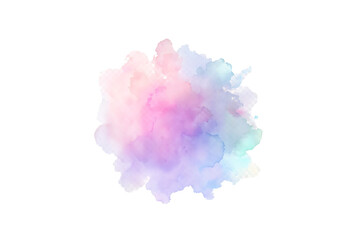Fototapeta premium Gradient Watercolor Splash Isolated On Transparent Background. Abstract Watercolor Splash