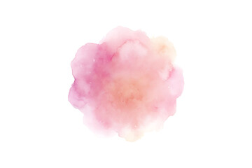 Pink Gradient Watercolor Splash Isolated On Transparent Background. Abstract Watercolor Splash.
