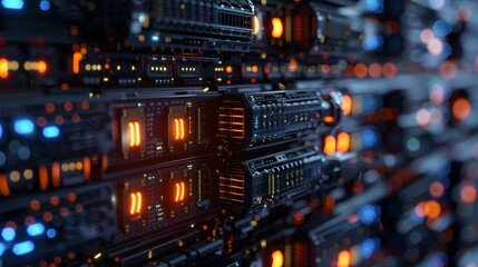 Cloud Computing: An image of a network of interconnected cloud servers