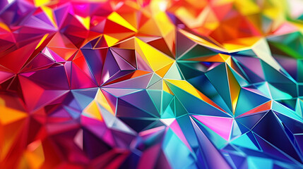 Irregular polygons dance with fluidity, blurred edges of color.