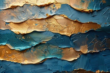 Abstract art background - restore ancient ways, nostalgia, golden touches. Oil on canvas
