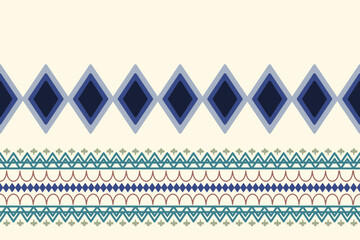 Ethnic geometric seamless fabric pattern