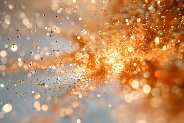Capturing Dynamic Movement: Golden-Brown Particles