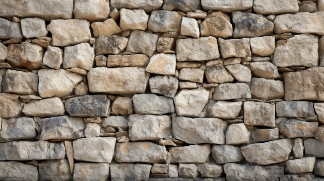 b'Rough uneven beige limestone wall texture background'