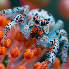 Makro Świata Pajęczego: Fascynujące Detale Arachnidów - obrazy, fototapety, plakaty