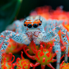 Makro Świata Pajęczego: Fascynujące Detale Arachnidów - obrazy, fototapety, plakaty