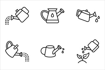 Gardening vector icon set, watering symbol. Modern, vector illustration on white background © Ainul