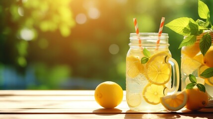 A refreshing glass of lemonade is the perfect way to cool down on a hot summer day.