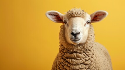 Close-up portrait of a sheep