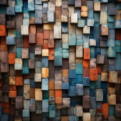 b'Colorful wooden blocks background'