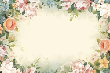 Flower frame backgrounds painting pattern.