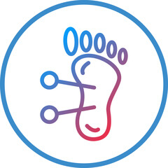 Foot Acupuncture Icon Style