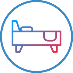Spa Bed Icon Style