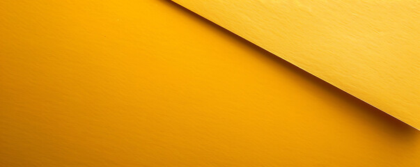 Yellow paper minimalistic presentation background. Top view, flat lay with copy space for text