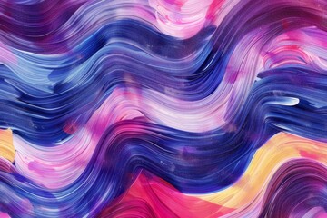 Dynamic Abstract Paint: Multicolor Wave Texture