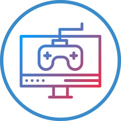 Gaming Monitor Icon Style