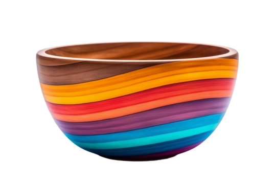 Kaleidoscope in a Bowl. On a White or Clear Surface PNG Transparent Background.