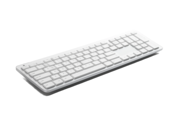 The Keyboards Blank Canvas. On a White or Clear Surface PNG Transparent Background.