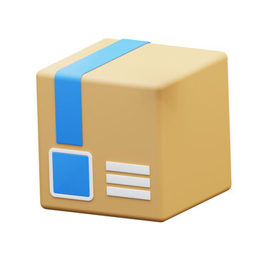 3d illustration cardboard packing logistics