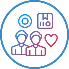 Obraz premium Famine Relief Team Icon Style