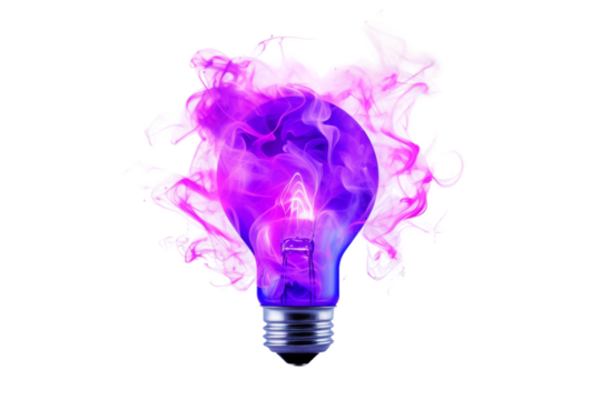 Ethereal Emanations. On a White or Clear Surface PNG Transparent Background.