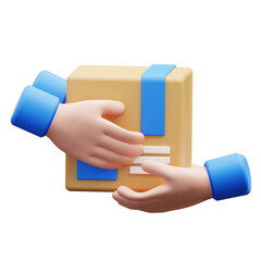 3d illustration cash on delivery