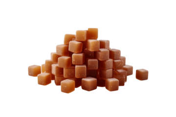 Towering Orange Cubes: A Vibrant Arrangement of Geometric Shapes. On a White or Clear Surface PNG Transparent Background.