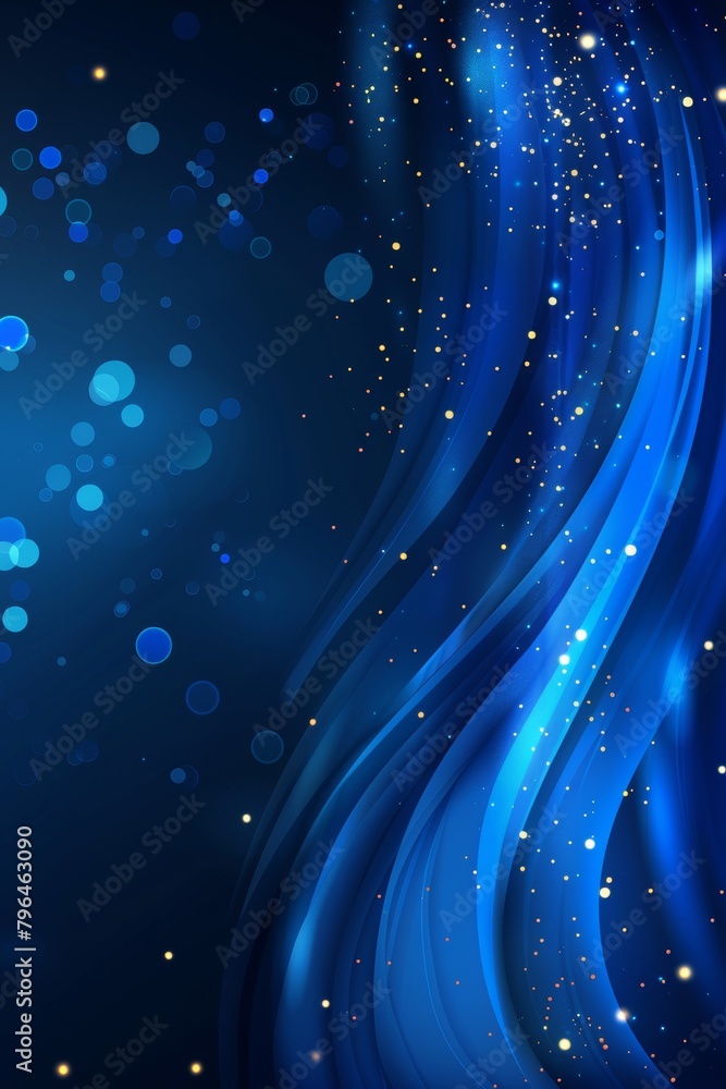 Aufkleber elegant abstract technology wave pattern with mesmerizing blue digital light effect