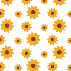 sunflower seamless pattern design