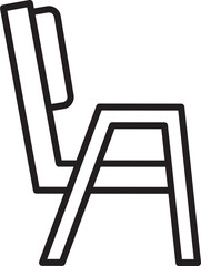 Chair Icon Line Illustration