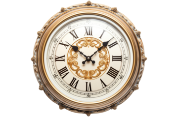 Gilded Elegance: A Timeless Overture. On a White or Clear Surface PNG Transparent Background.