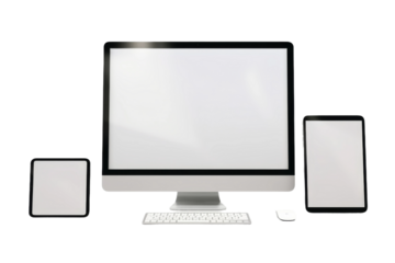 Symphony of Technology: A Digital Orchestra. On a White or Clear Surface PNG Transparent Background.