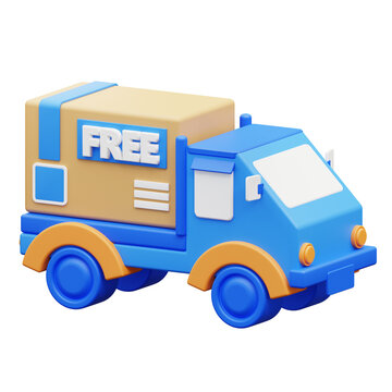 3d illustration free with delivery car
