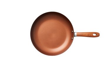 Sizzling Symphony: A Culinary Conductors Frying Pan. On a White or Clear Surface PNG Transparent Background.