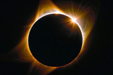 The Blazing Sun During a Total Eclipse, Capturing Natures Majesty