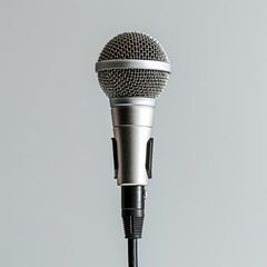 microphone isolated on grey.