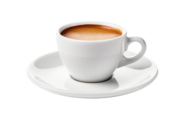 Naklejka premium The Elegant Dance of Coffee and Saucer. On a White or Clear Surface PNG Transparent Background.