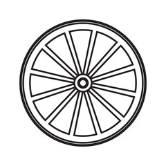 Wooden wheel icon