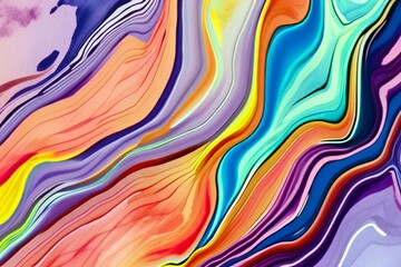 Fototapeta premium Closeup of abstract watercolor paint background texture with liquid fluid marbled paper texture banner texture. Generative AI (생성형 AI)