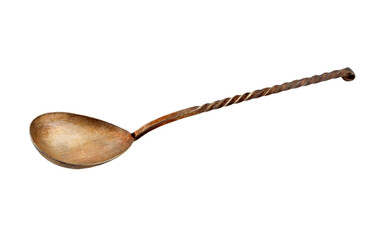 Vintage spoon on white