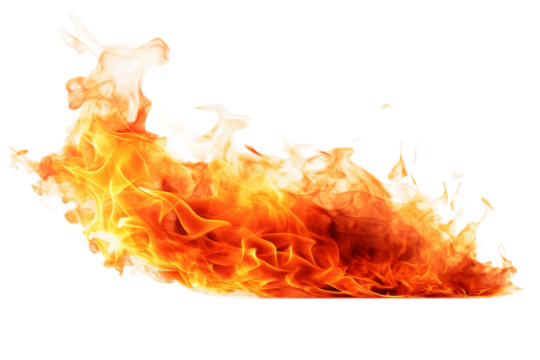 Dance of the Flames. On a White or Clear Surface PNG Transparent Background.